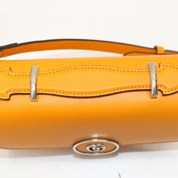 Gucci Petite GG Mini Shoulder Bag Orange Leather 739722 AABSG 7603 - Picture 7 of 16